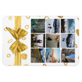 Festivals Gold Geschenk Nine Foto Collage Magnet (Horizontal)