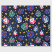 Festivals Gold Glitzer Stars Ornamente Traumhaft Geschenkpapier (Flach)