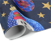 Festivals Gold Glitzer Stars Ornamente Traumhaft Geschenkpapier (Rolleneckpunkt)