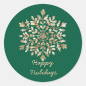 Festivals Gold Snowflake Sticker (Vorderseite)