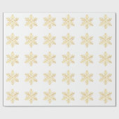 Festivals Gold Snowflakes Muster Geschenkpapier (Flach)