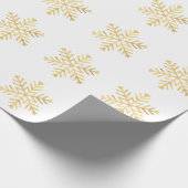 Festivals Gold Snowflakes Muster Geschenkpapier (Ecke)