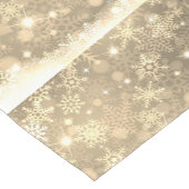 Festivals Gold Sparkle Schneeflocken mit Schnee Kurzer Tischläufer (Ecke)