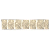 Festivals Gold Sparkle Schneeflocken mit Schnee Kurzer Tischläufer (Horizontal)