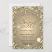 Festivals Gold Stars Company Weihnachts-Party Einladung (Vorderseite)