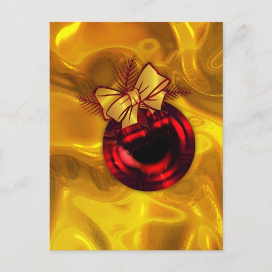 Festivals Gold und Red Bauble Weihnachten (Vorderseite)