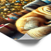 Festivals Golden Retriever Weihnachten Poster (Ecke)