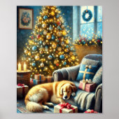 Festivals Golden Retriever Weihnachten Poster (Vorne)