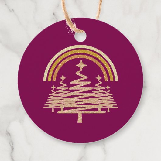 Festivals Goldrainbow Sparkling Geschenkanhänger (Rückseite)