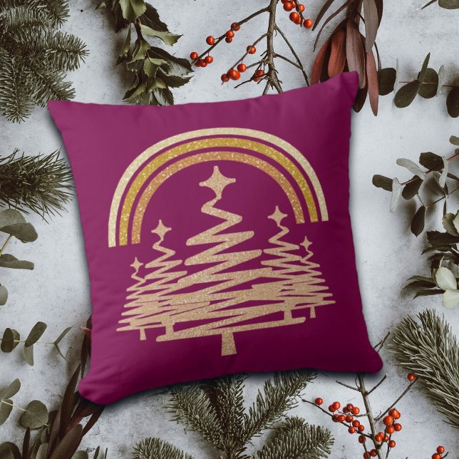 Festivals Goldrainbow Sparkling Kissen (Von Creator hochgeladen)