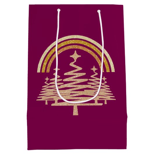 Festivals Goldrainbow Sparkling Mittlere Geschenktüte (Rückseite)