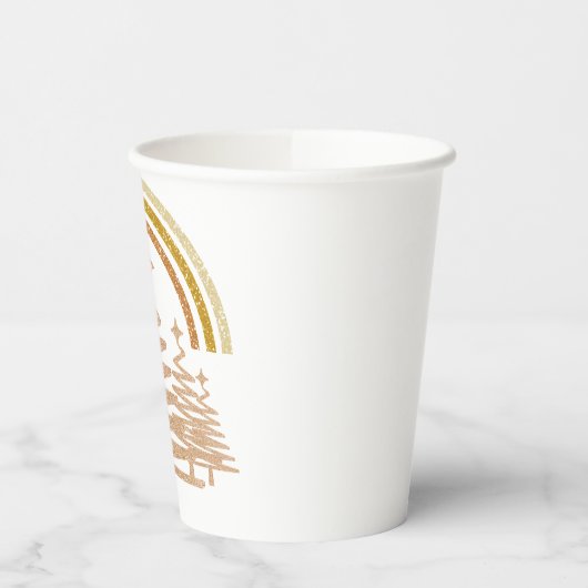 Festivals Goldrainbow Sparkling Pappbecher (Links)