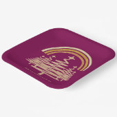 Festivals Goldrainbow Sparkling Pappteller (Gewinkelt)