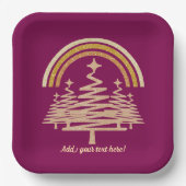 Festivals Goldrainbow Sparkling Pappteller (Vorderseite)