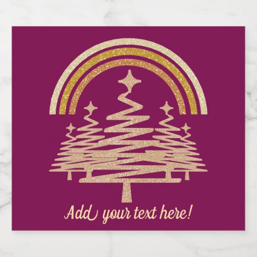 Festivals Goldrainbow Sparkling Schaumweinetikett (Einzelnes Label)