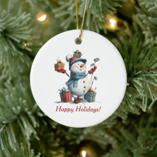 Festivals Golf Lover Weihnachtskarte Keramik Ornament