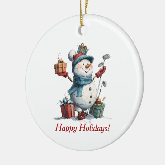 Festivals Golf Lover Weihnachtskarte Keramik Ornament (Links)