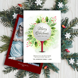 Festivals Golf T-Shirt Shot Christmas Grüne Foto Feiertagskarte