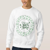 Festivals Green Floral Design Winter-Themed Appare Sweatshirt (Vorderseite)