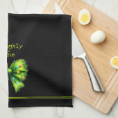 Festivals Green Fur Bow-Lights Naughty oder Nice N Geschirrtuch (Viertel Falte)