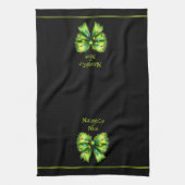 Festivals Green Fur Bow-Lights Naughty oder Nice N Geschirrtuch (Vertikal)