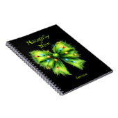 Festivals Green Fur Bow-Lights Naughty oder Nice N Notizblock (Rechte Seite)