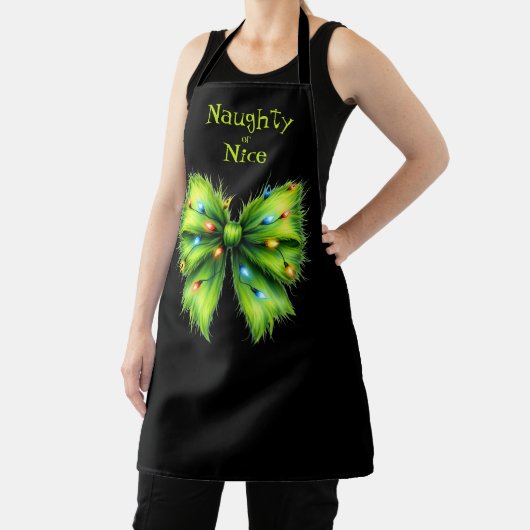 Festivals Green Fur Bow-Lights Naughty oder Nice N Schürze (InSitu)