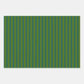 Festivals Green Polka Dots Streifen Solid Geschenkpapier Set (Vorderseite 3)
