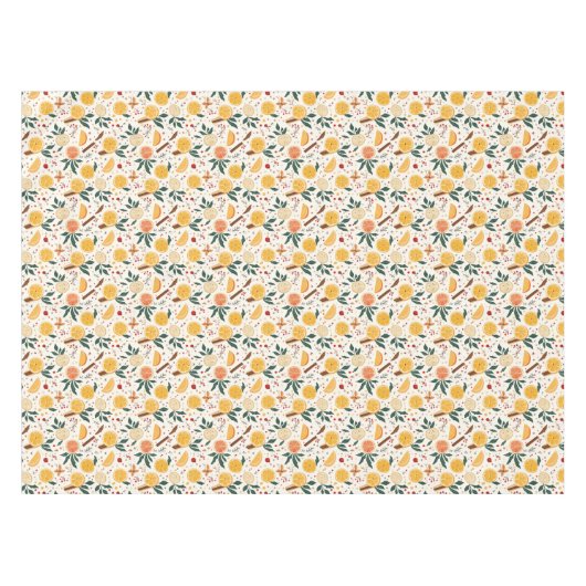 Festivals Green und Orange Citrus und Cinnamon Tischdecke (Vorderseite (Horizontal))