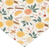 Festivals Green und Orange Citrus und Cinnamon Tischdecke (Schrägansicht)