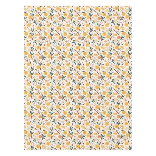 Festivals Green und Orange Citrus und Cinnamon Tischdecke (Vorderseite)