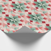 Festivals Grüne Poinsettia Geschenkpapier (Ecke)