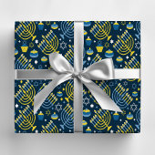 Festivals Hanukkah Menorah & Sukkot Muster Geschenkpapier