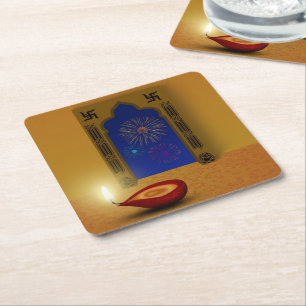 Festivals Happy Diwali Feuerwerk - Untersetzer