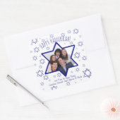 Festivals Happy Hanukkah Star von David Foto Frame Quadratischer Aufkleber (Umschlag)