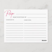 Festivals Helle Blume Citrus Bridal Rezept Karte (Rückseite)