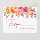 Festivals Helle Blume Citrus Bridal Rezept Karte (Vorderseite)