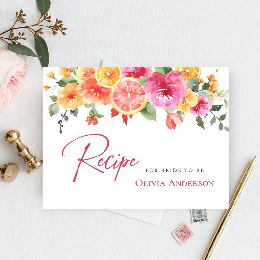 Festivals Helle Blume Citrus Bridal Rezept Karte