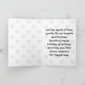 Festivals Herz Muster Happy Holidays Card Karte (Innenseite)