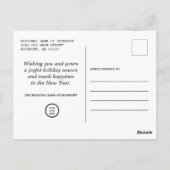 Festivals Holly Berry Corporate Weihnachten Postkarte (Rückseite)