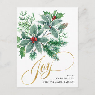 Festivals Holly Berry Weihnachtsgrüße Postkarte
