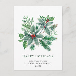 Festivals Holly Berry Weihnachtsgrüße Postkarte