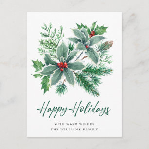 Festivals Holly Berry Weihnachtsgrüße Postkarte