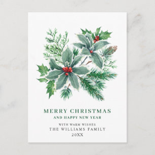 Festivals Holly Berry Weihnachtsgrüße Postkarte