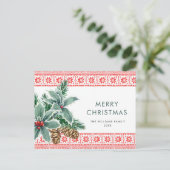 Festivals Holly Berry Weihnachtsgrüße Postkarte (Stehend Vorderseite)