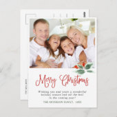 Festivals Holly Wreath Weihnachten Gruß Urlaub Po Postkarte (Vorne/Hinten)