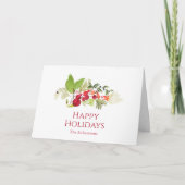 Festivals Holry und Evergreen Wasserfarbe Karte (Vorderseite)