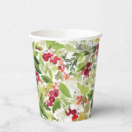 Festivals Holry und Evergreen Wasserfarbe Pappbecher (Links)