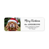 Festivals Hund Foto Custom Holiday Rücksendeadress (Vorne)