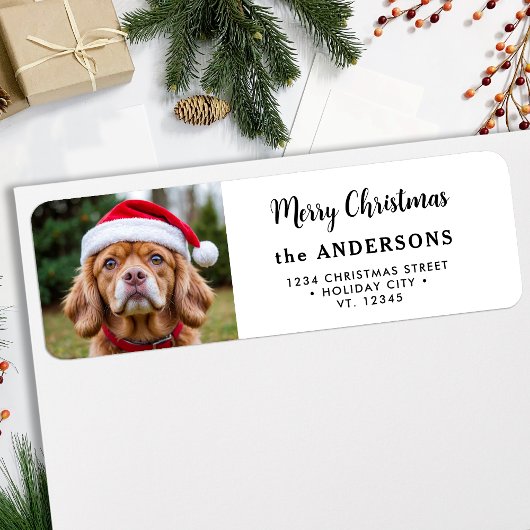 Festivals Hund Foto Custom Holiday Rücksendeadress